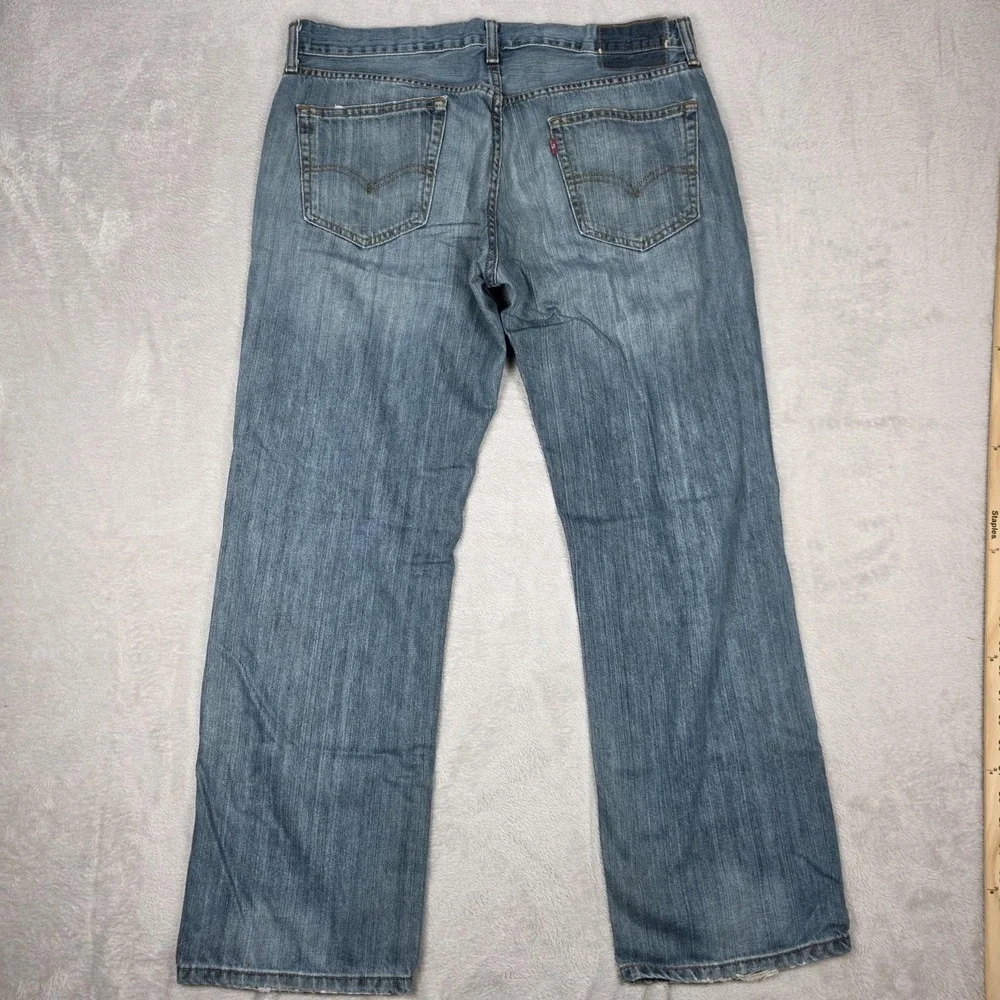 Levis 559 Jeans Mens 36x30‎ Blue Relaxed Straight Leg Denim Casual Light Wash